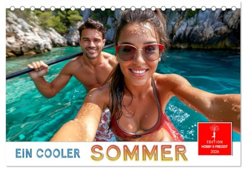 Ein cooler Sommer (Tischkalender 2026 DIN A5 quer), CALVENDO Monatskalender: Unvergessene Sonnenschein-Momente (CALVENDO Menschen)