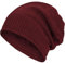 Compagno gefütterte Wintermütze für Herren und Damen Mütze Beanie Haube Einheitsgröße Strickmütze, Farbe:Dunkelrot