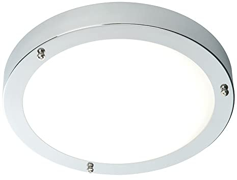 Betta Lighting Bathroom Light – Flush Mount Dome Bath Ceiling Light – Dimmable IP44 Rated LED Round Ceiling Lights for Kitchen, Porch, Bedroom, Utility Room, bulkhead – 40W E27 (Not included) – Chrome