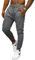 OZONEE Herren Jogginghose Hose Sport Trainingshose Sporthose Freizeithose Unifarbe Herrenhose Sweatpants Fitnesshose Sweathose Fußballhose Jogpants Joggpants JS/XW01 DUNKELGRAU M