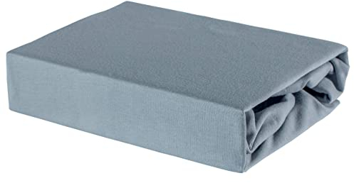 Soft Dream Spannbettlaken 80x180 cm Grau - 100% gekämmte Baumwolle Jersey - Premium Qualität - Spannbetttuch für Kinderbett Juniorbett - OekoTex Zertifiziert - Made in EU - 80x180cm Grau