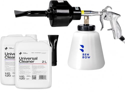 BenBow Druckluft Reinigungspistole Black Foam Schaumpistole 5L | 6-9.2 Bar Druck, CLEANTECH CO Aktivschaum Konzentrat