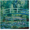 Monet Water Lilies Japanese Bridge Painting Premium Wall Art Canvas Print 24X24 Inch