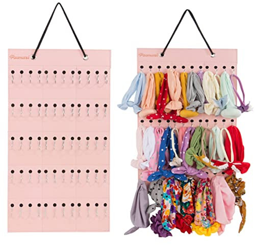 Baby Headband Organizer,Headband Holder for Baby Girl, Large Capacity Hair Bows Clips Hanging Organizer (Pink), Pink, Medium