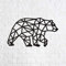 EWA Eco-Wood-Art Bear EWA EcoWoodArt Holzpuzzles Design-Polygonales Puzzle des Bären-Souvenir, Geschenk, Küche, Wohnkultur, Interieur, Schwarz, Large