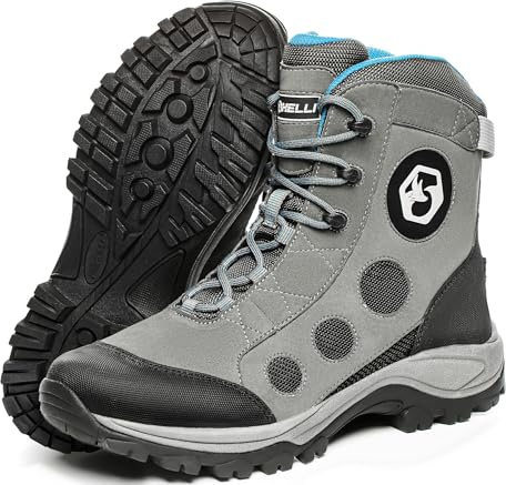 Foxelli Wading Boots – Lightweight Fly Fishing Boots for Men, Rubber Sole Wading Shoes