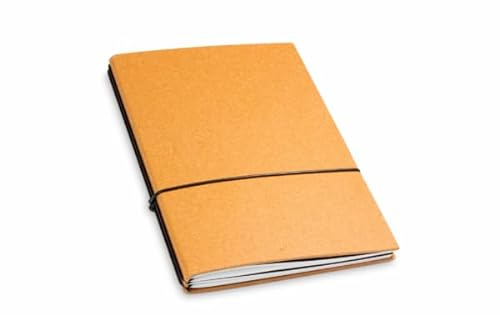 X17 Notizbuch A5, braun; aus recyceltem Leder. Austauschbare Notizhefte (blanko,kariert) mit Doppeltasche, Made in Germany