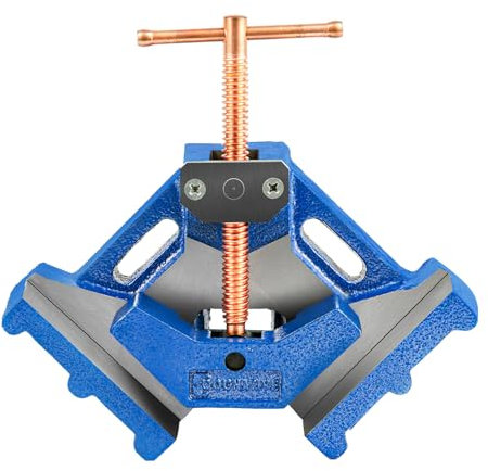 COGNATIVE 10,2 cm Gusseisen-Schweißer-Winkelklemme, Schraubzwinge, Klemmzwingen, strapazierfähig, rechtwinklig, 90 Grad, Schweißklemmen für Holzbearbeitung, Eckgehrungsklemme