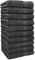 Betz Handtuch 10er Pack Handtücher Set Palermo Größe 50x100 cm 100% Baumwolle - gut trocknend, leichte Qualität - ideal für Sport, Strand, Reisen Farbe Anthrazit Grau