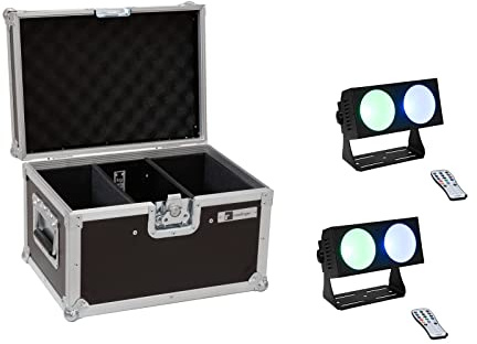 EUROLITE Set 2x LED CBB-2 COB RGB Leiste + Case | 2x LED-Lichteffektleiste mit RGB-Farbmischung inklusive PRO Flightcase