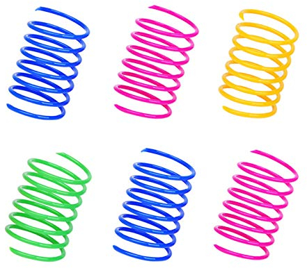 30 Stück Cat Spring Spielzeug für Katzen, Breit Bunte Spiralfedern Katzenspielzeug Kunststoff Spiralfedern für Katzen, Kätzchen, Haustiere (zufällige Farbe)