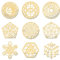 OLYCRAFT 9 Stück Heilige Geometrie Metall Aufkleber 40mm Blume Des Lebens Orgon Pyramide Aufkleber Edelstahl Gold Aufkleber Für Sammelalben DIY Kunstharz Handwerk Wasserflasche Dekoration