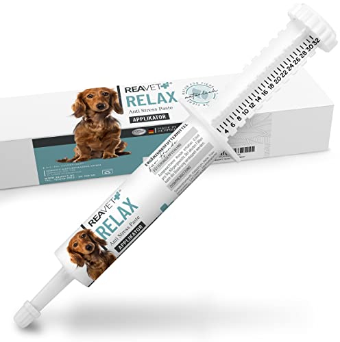 ReaVET Relax Paste für Hunde 30ml Applikator - Hund sekundierend zur Beruhigung I natürliche Paste für Hunde