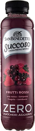 San Benedetto Succoso Lot de 12 fruits rouges zéro PET sans sucre 40cl jus de fruits