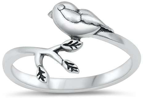 Joyara Sterling Silber 925 Vogel & Zweig Ring