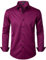 LucMatton – Chemise habillée formelle pour homme, sans plis, manches longues, coupe ajustée, boutonnée, pour mariage, fête, fuchsia, Taille M