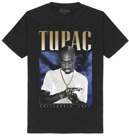 Amplified Tupac California Love Cloud T-Shirt (schwarz, M)