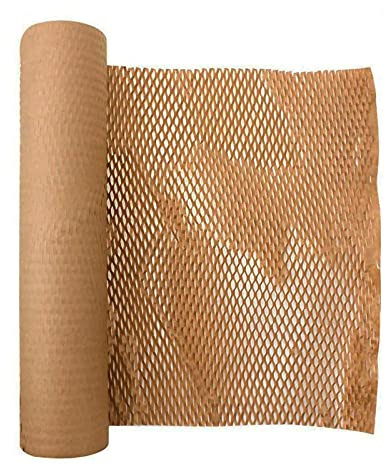 Rouleau de Papier de Protection en Nid d'Abeille, Rouleau de Kraft pour Emballage, Papier d'Emballage Demenagement pour Articles Fragiles Cadeau(30m*0.38m)