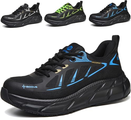 Scarpe Antinfortunistiche Uomo Scarpe da Lavoro Donna Leggere 36-47 EU | Scarpe Sicurezza con Punta in Acciaio Traspiranti Comode Antiscivolo Scarpe da Cantiere Unisex