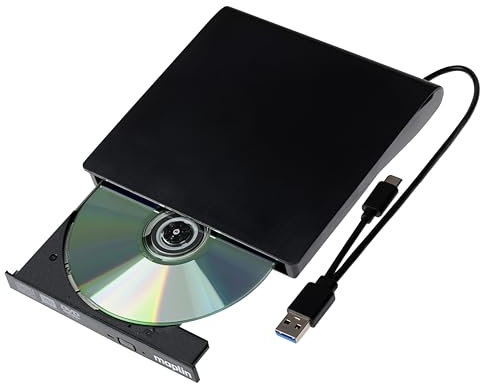 Maplin CD DVD Drive for Windows/OS/Linux on Laptops, USB USB-C