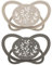 nip - Butterfly | 0-6 Monate | 2er Pack | Stillfreundlicher, zahnfreundlicher Babyschnuller inkl. Schnullerbox. Nachhaltiger Schnuller mit weichem Silikonsauger, Braun/Beige