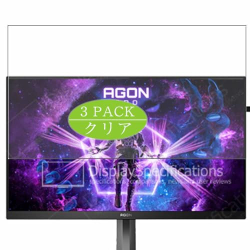 VacFun 3 Piezas Protector de Pantalla, compatible con AOC AGON Pro AG276UX 27 Monitor, Screen Protector Película Protectora (Not Cristal Templado)