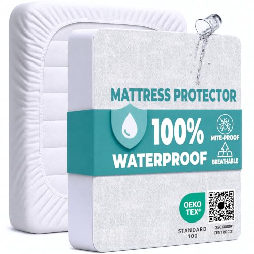 Protège Matelas 50x83 cm Alèse Impermeable Drap Housse en Coton et Microfibre Protection Lit pour Bebe Alaise pour Incontinence Anti-Acarien Couvre-Matelas Pipi Lavable en Machine