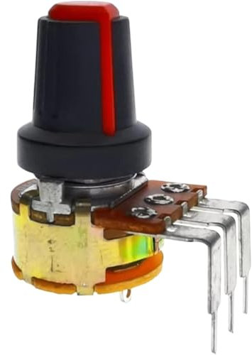 Drehpotentiometer, Potentiometer 5PCS Einzelpotentiometer WH148 15MM B5K B10K B20K B50K B100K B500K mit Schalter for Verstärker Audio 100K 50K(5K Ohm)