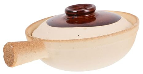 Ciieeo Ceramic Casserole Dish French Onion Soup Bowl Set Insulated Clay Pot Large Stockpot Lid for Stew Pasta