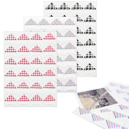 Kisstta 3 Stück Fotoecken Selbstklebend, Bunt 8.9 * 12.4cm, Fotoecken Für Fotoalbum, Scrapbook, Gästebuch, Fotobuch, Klebepads