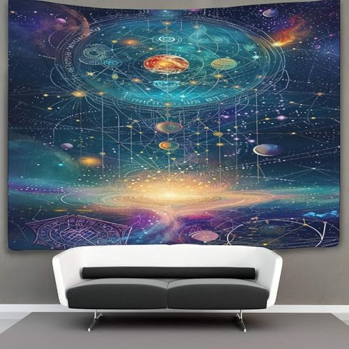 DHBANEIOK 3D Druck Sun Moon Wandteppiche Poster Ornament Wandbehang Wandteppich Raumteiler Vorhang Für Wohnzimmer Schlafzimmer Wohnheim Dekor Tapisserie 180cmx230cm