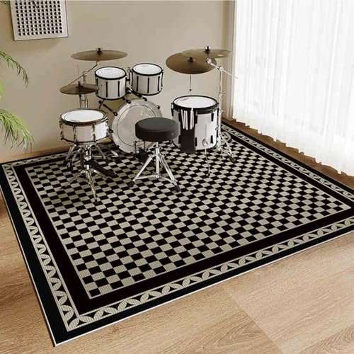 230 x 200 cm Schlagzeugteppich rutschfest Drum Rug Schalldicht Matte Innen Außen Trommel Teppich Schallschutzmatte Elektronisches Jazz Schlagzeug Kit für Bass Snare Drum Schallschutz Akustik Teppich