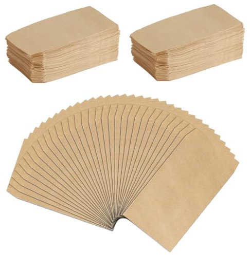 300 Pièces Petits Sacs en Papier Kraft, Mini Sacs de Graines, 6x11cm Petit Sac Cadeau, Sachets Plats Marron pour Cadeaux Bijoux Bonbons Pièces de Monnaie Mariages Noël