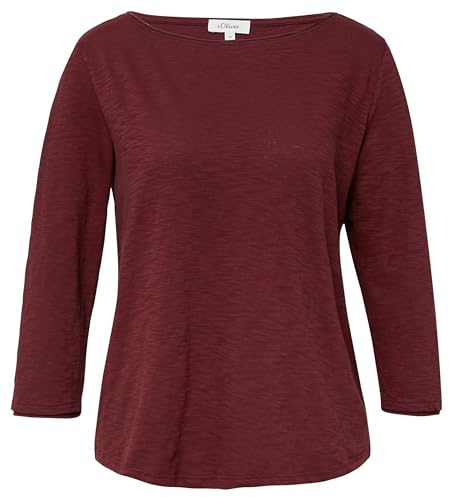 s.Oliver Shirt mit Flammgarnstruktur und 3/4-Ärmeln