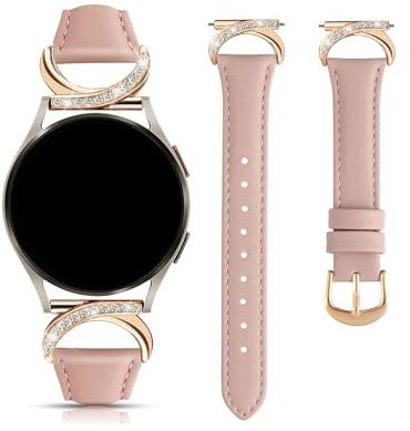 Cinturino in pelle adatto for Samsung Galaxy Watch 7/6/5/4 Cinturino classico for donna(Pink)