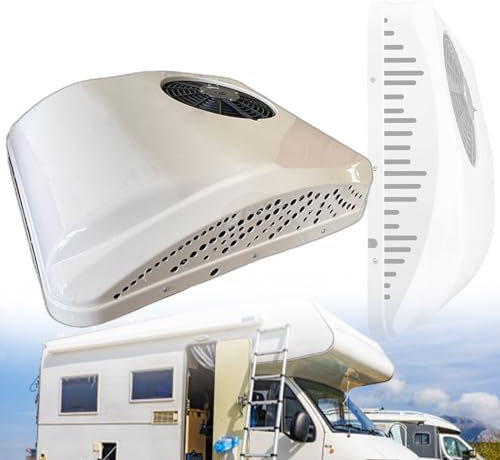 WEIMILOR Aire Acondicionado de estacionamiento Aire Acondicionado eléctrico para Techo de Caravana, para SUV, Autocaravana, camión, Caravana, Ventilador,24V
