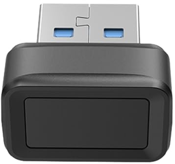 Générique USB Fingerprint Scanner - Portable Recognition Dongle, Quick Matching Sensor, 360 Degree Touch-id, Compact Secure Logger | Biometric Security Device for Laptop PC Login Authentication