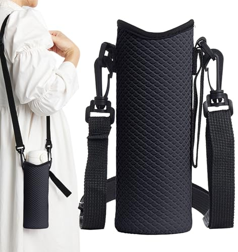 Générique Housse pour Bouteille,Pochette Bandoulière Isotherme Grande - Sac Bandoulière Poche à Eau - pour Fitness Voyage Sport Camping Randonnée Pêche Chasse Escalade Marche Extérieur