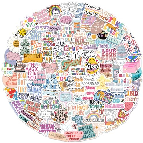 100er-Pack inspirierende Zitate-Aufkleber, wunderschöne Motivationsaufkleber, wasserfeste Vinylaufkleber, Dekoration für Laptop, Handy, Flasche, Scrapbooking, Skateboard, Gepäck