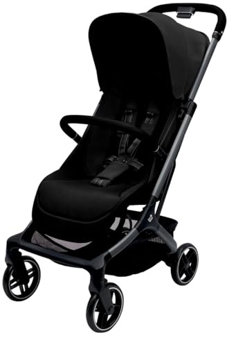 Maxi-Cosi Oxford Cabin Baby Kinderwagen, Für Flugreisen, 0–4 Jahre, zusammenklappbar, federleichter und ultrakompakter, Sanfte Federung, flache Liegeposition, integrierten Tragegurts, Black Onyx