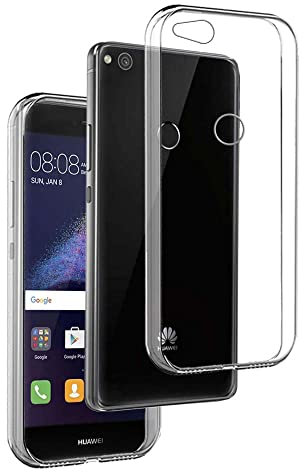 REY Funda Carcasa Gel Transparente para Huawei P8 Lite 2017 / P9 Lite 2017, Ultra Fina 0,33mm, Silicona TPU de Alta Resistencia y Flexibilidad