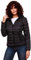 Navahoo Damen Steppjacke XS-XXL leichte Übergangsjacke mit abnehmbarer Kapuze, wasserabweisend, taillierter Schnitt B650 (XL,Schwarz)