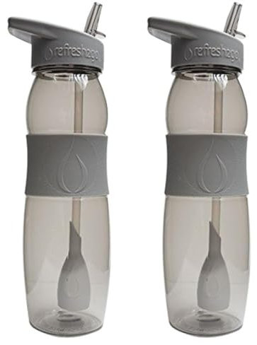 refresh2go gefiltertes Wasser Flasche, grau, 26 oz