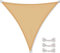 CelinaSun Sonnensegel wasserdicht PES Dreieck gleichseitig 4,6x4,6x4,6m Sand beige UPF 50+ Premium Sonnenschutz inkl Befestigungsseile