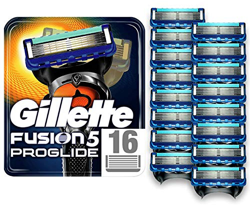 Gillette Fusion5 ProGlide Rasierklingen für Männer mit Präzisionstrimmer, 16 Stück Nachfüllklingen (passend für Briefkasten)