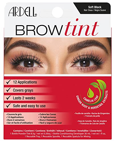 Ardell at Home Eyebrow Tint Kit, Soft Brown, Semi-Permanent, Vegan Friendly (Pack of 1)