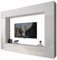 lukmebel COLGANTE V Wohnwand Lowboard Wohnwand Set TV-Schrank Hängeschrank Weiß Hochglanz HG Fernsehschrank mit LED Beleuchtung und Push to Open System Sideboard Wohnzimmer