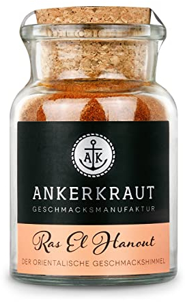 Ankerkraut Ras el Hanout, 65g im Korkenglas, Gewürz-Mischung Marokko, Zubereitung super für Couscous und Gemüse-Gerichte, lecker schmecker orientalisch kochen