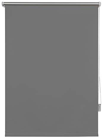 ondeco Thermo-Rollo ohne Bohren, Verdunkelung für Fenster und Türen, Sonnenschutz Fenster innen, Sichtschutz Seitenzugrollo lichtundurchlässig 140x160 cm ohne Klemmträger Grau