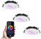 HOFTRONIC - 3x smart LED Einbaustrahler Rome - Weiß - 6 Watt - WLAN & Bluetooth - RGBWW - IP44 - Dimmbar - Kippbar - Ultra flach